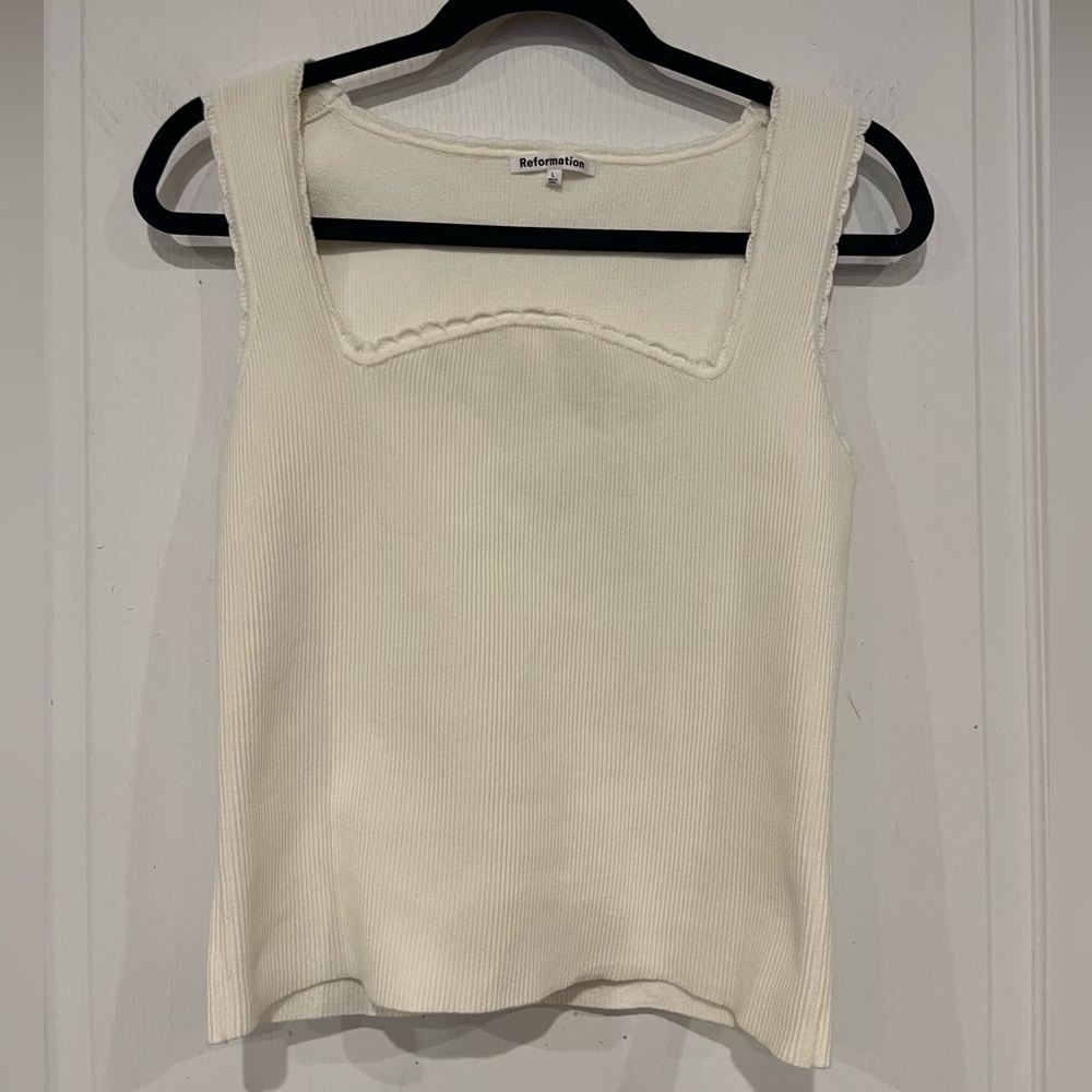 Reformation Nalini Cotton Sweater Tank